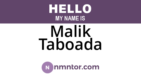 Malik Taboada