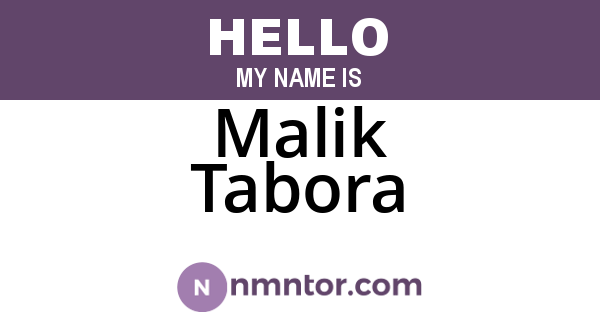 Malik Tabora