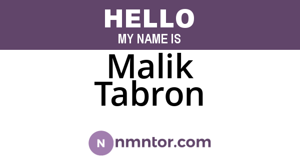 Malik Tabron