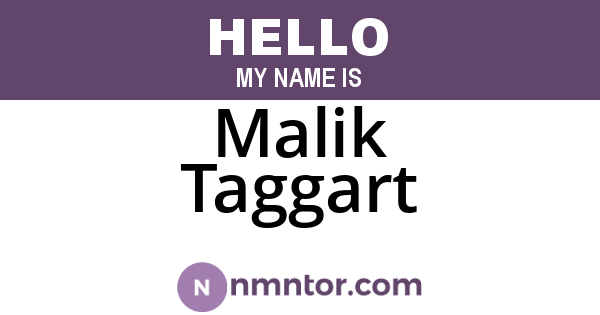 Malik Taggart