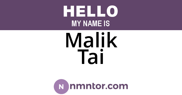 Malik Tai