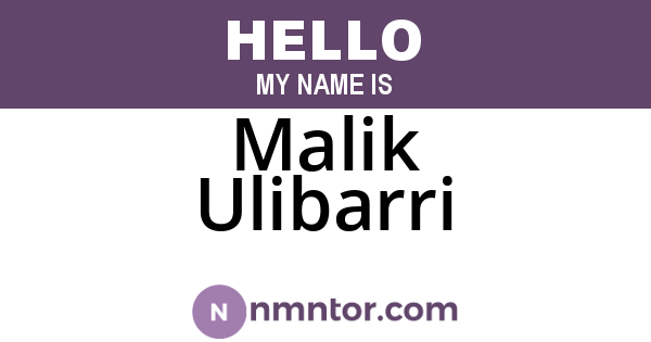 Malik Ulibarri