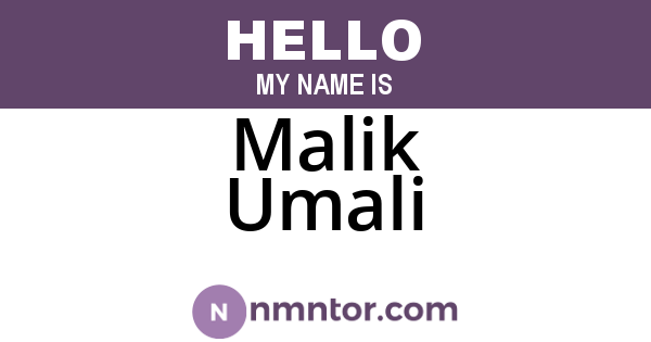 Malik Umali