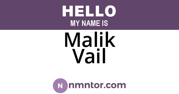 Malik Vail