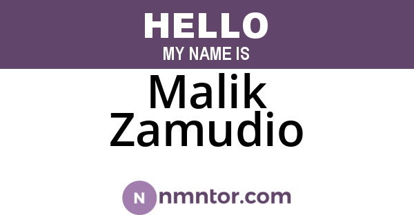Malik Zamudio