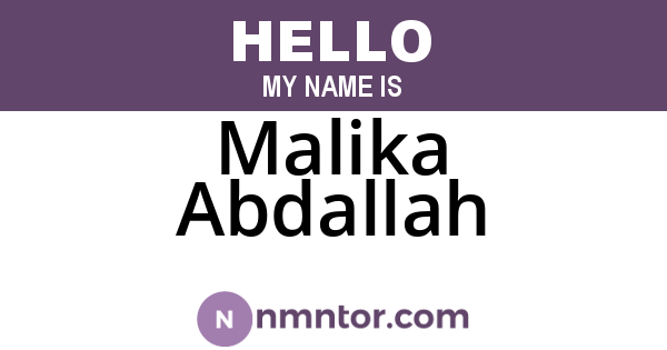 Malika Abdallah