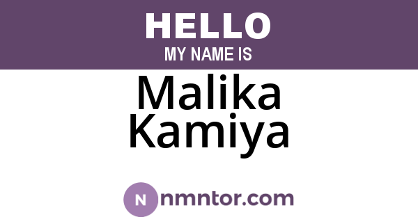 Malika Kamiya