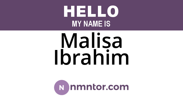 Malisa Ibrahim
