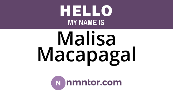 Malisa Macapagal