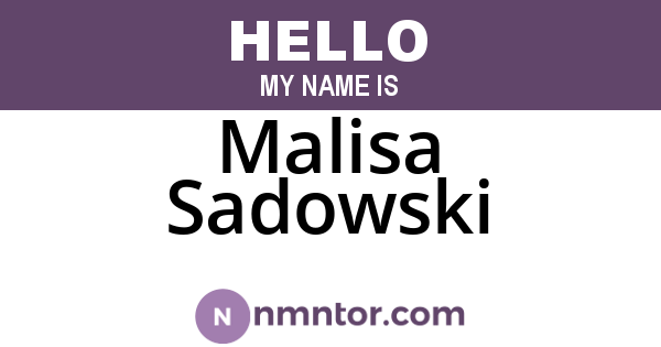 Malisa Sadowski