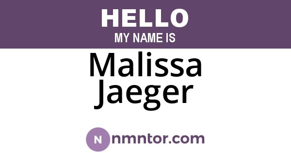 Malissa Jaeger