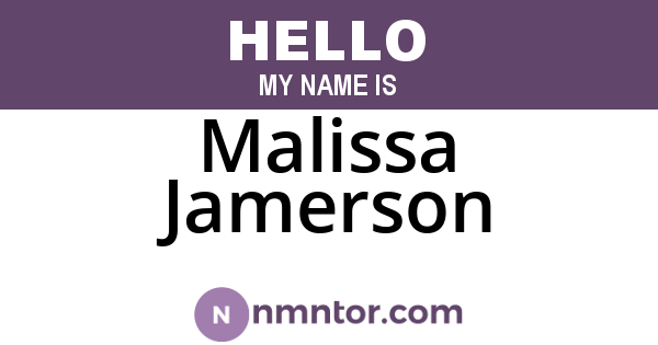 Malissa Jamerson