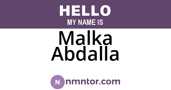 Malka Abdalla