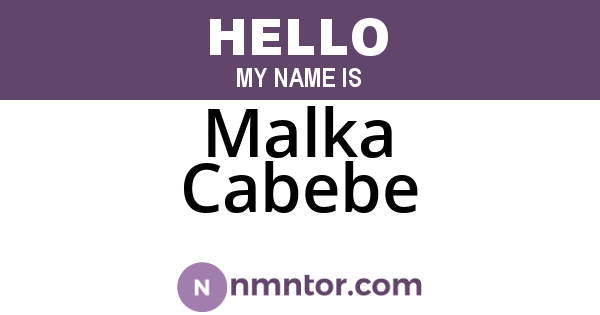 Malka Cabebe