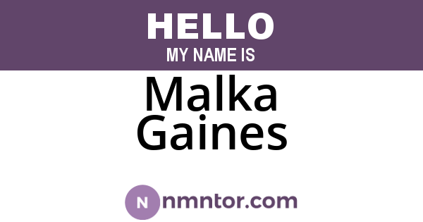 Malka Gaines