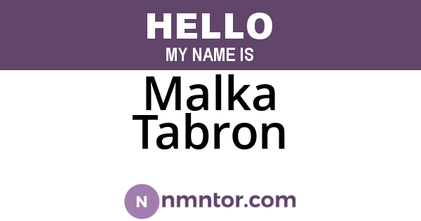 Malka Tabron