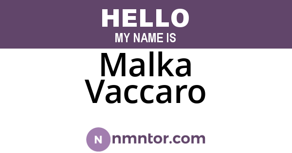 Malka Vaccaro