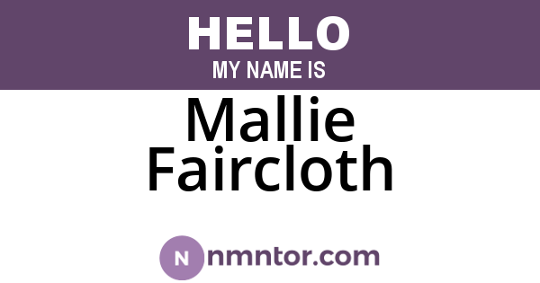 Mallie Faircloth