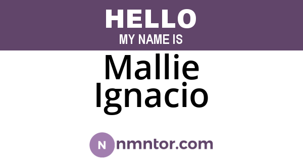 Mallie Ignacio