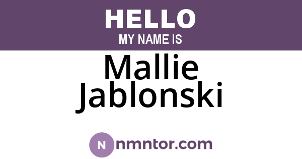 Mallie Jablonski