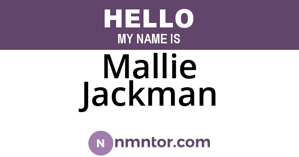 Mallie Jackman