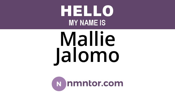 Mallie Jalomo