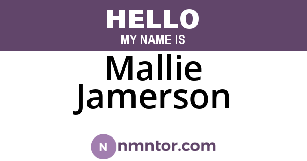 Mallie Jamerson