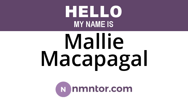 Mallie Macapagal