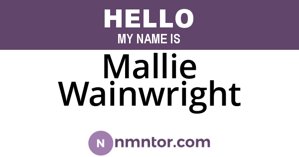 Mallie Wainwright