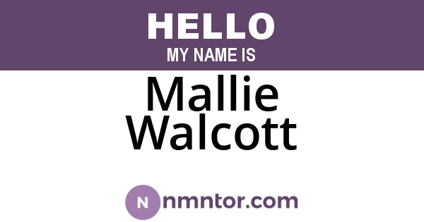 Mallie Walcott