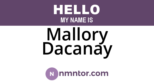Mallory Dacanay