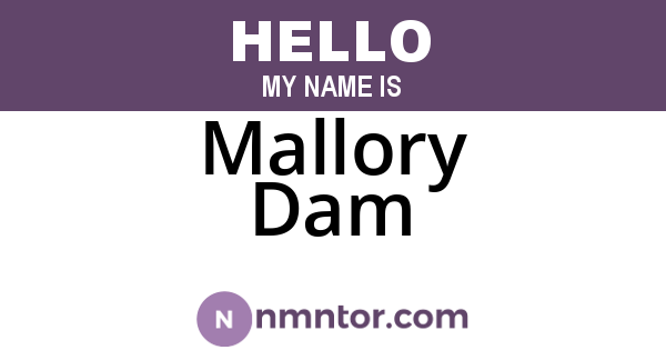 Mallory Dam
