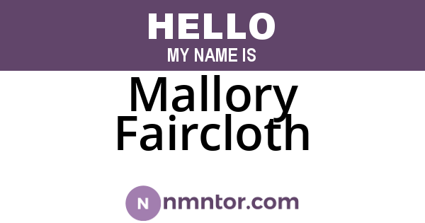 Mallory Faircloth