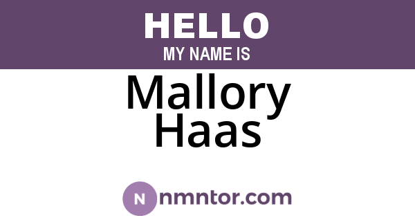 Mallory Haas