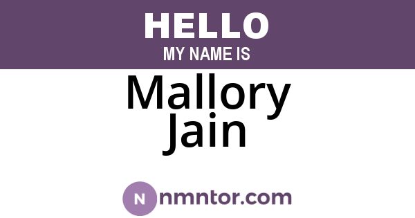 Mallory Jain