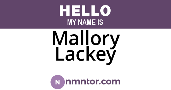 Mallory Lackey
