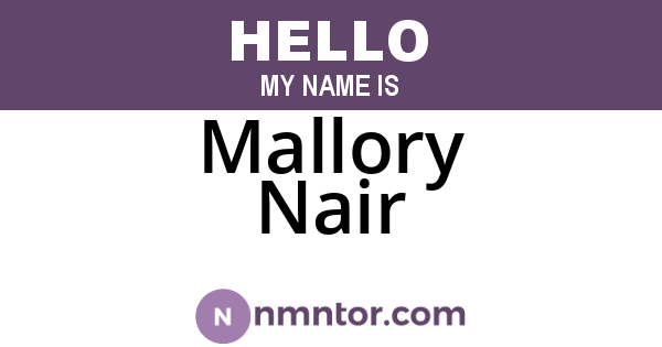 Mallory Nair