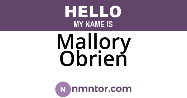 Mallory Obrien