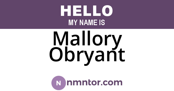 Mallory Obryant