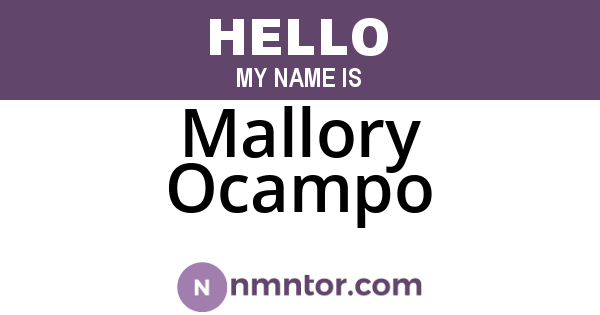 Mallory Ocampo
