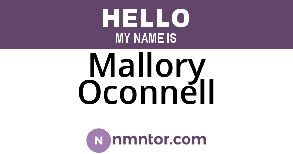 Mallory Oconnell