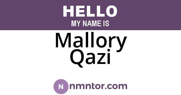 Mallory Qazi