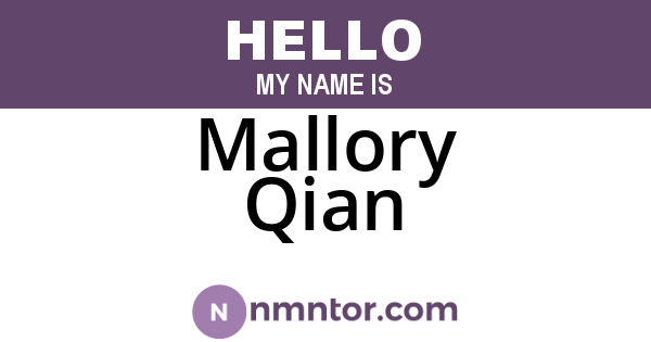 Mallory Qian