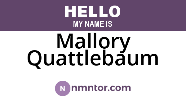 Mallory Quattlebaum