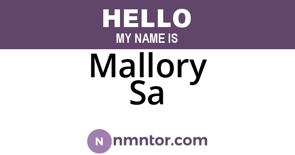 Mallory Sa