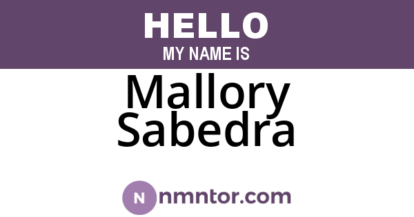 Mallory Sabedra