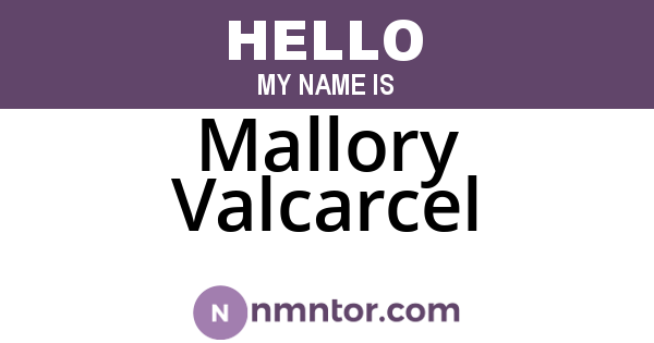 Mallory Valcarcel