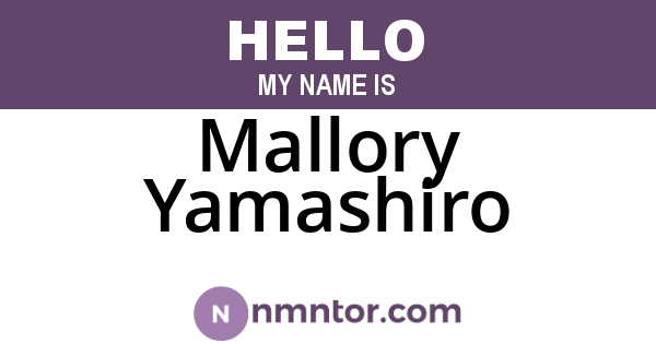 Mallory Yamashiro