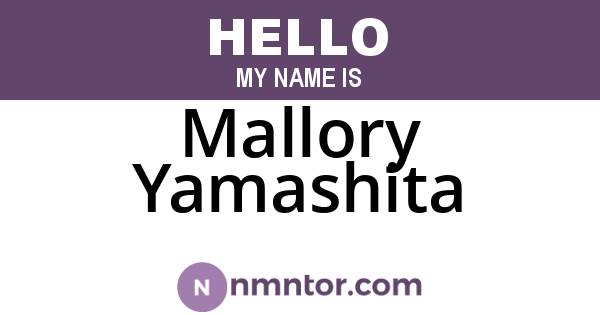 Mallory Yamashita