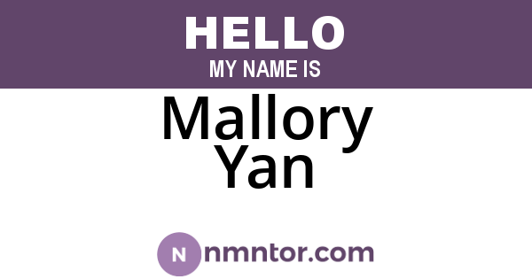 Mallory Yan